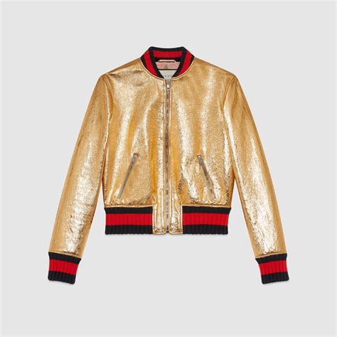 gucci gold bomber jacket|gucci bomber jacket women.